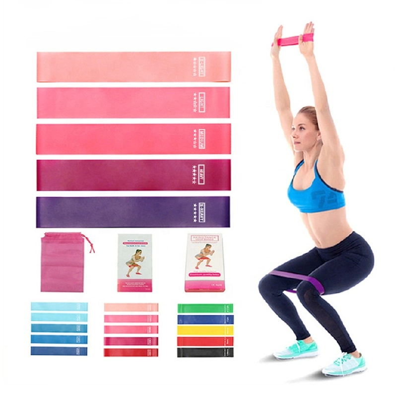 Factory Wholesale Yoga Belt Exercise Fitness Latex Band Logo Resistance Bands