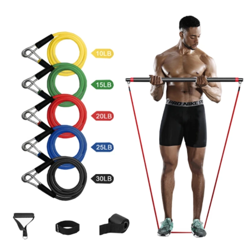 Door Anchor Resistance Bands Set Pieces Tube Band Stackable up to 150lb Workout Bands with Ankle Straps for Legs Exercise, Physical Therapy Bl15196